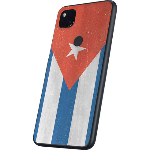 Cuban Flag Distressed Google Pixel 4a Skin